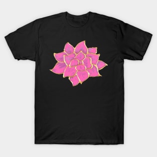 Pink & Gold Rose T-Shirt